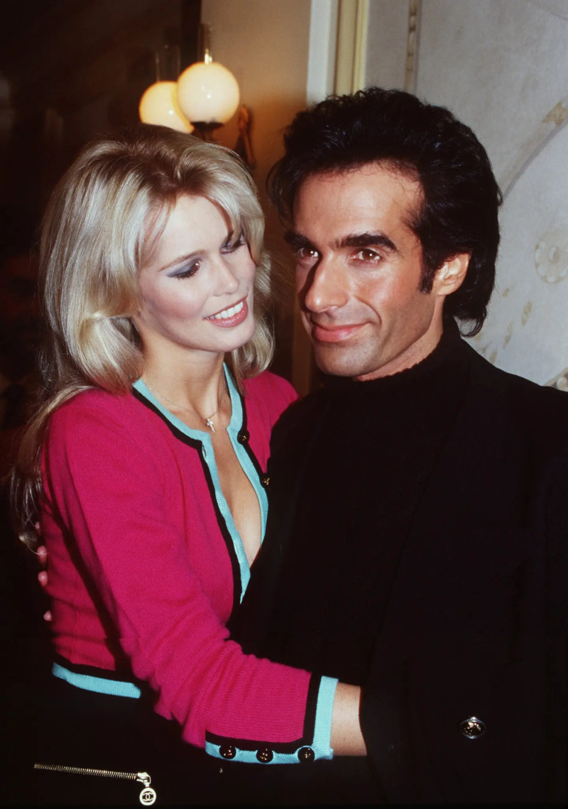 David Copperfield y Claudia Schiffer.