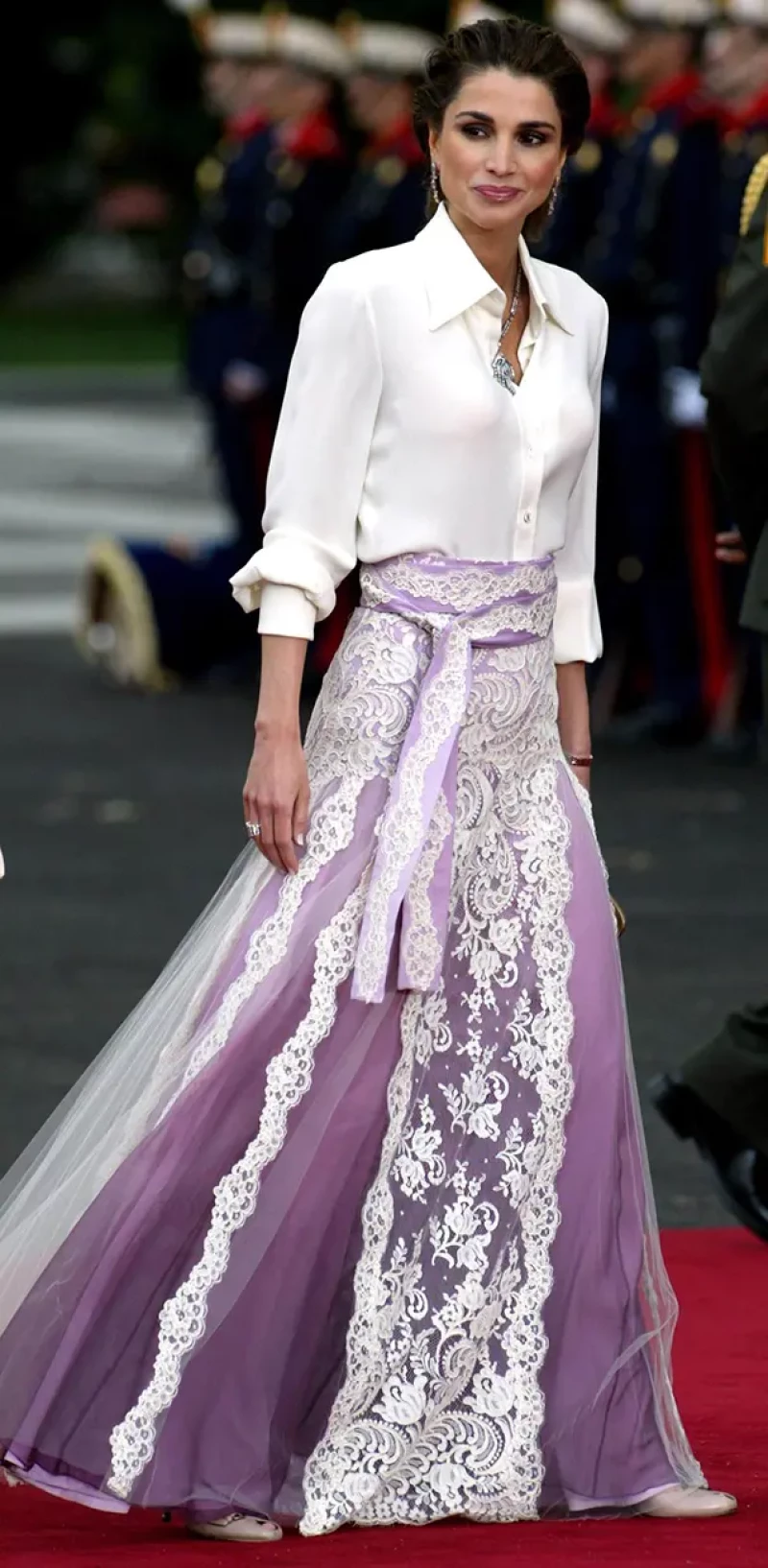 Rania en la boda del rey Felipe y la reina Letizia.