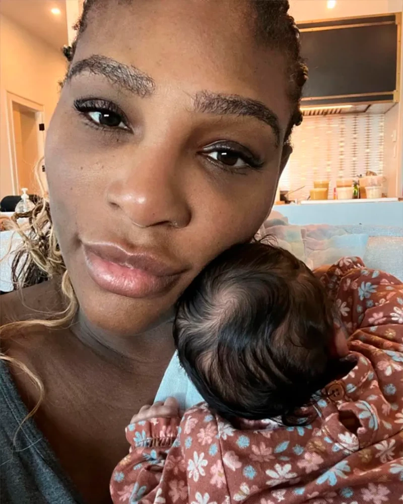 Serena Williams con su bebé.