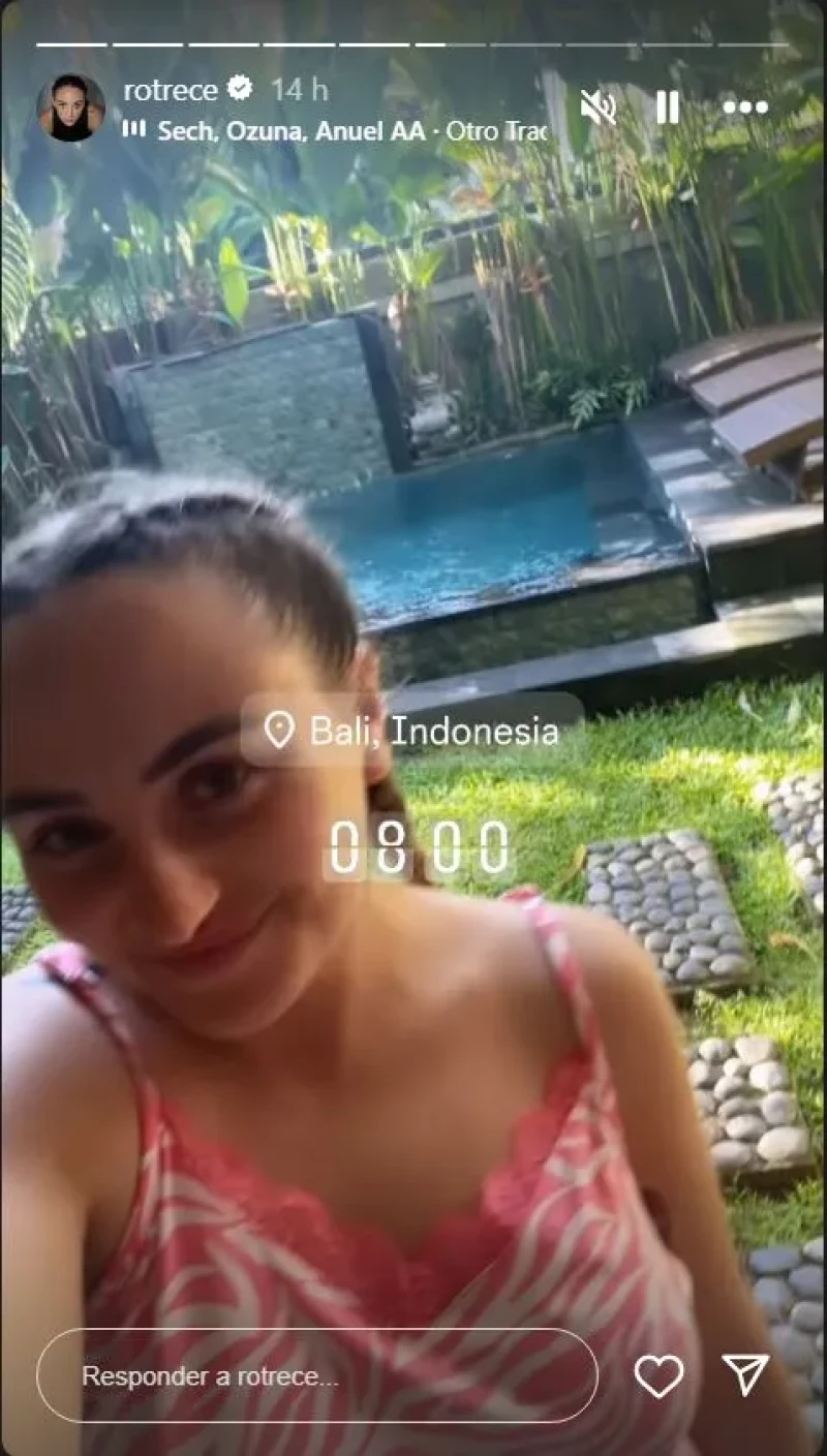 Rocío Flores en Bali.