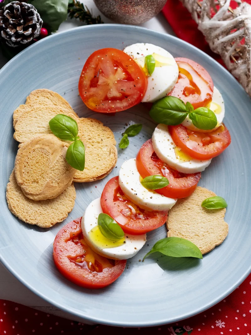 Bastón de tomate y queso fresco