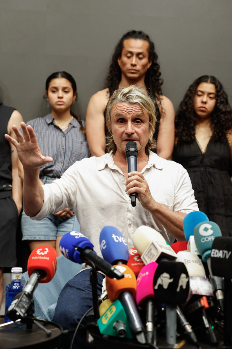 Nacho Cano, en la rueda de prensa posterior a su detención.