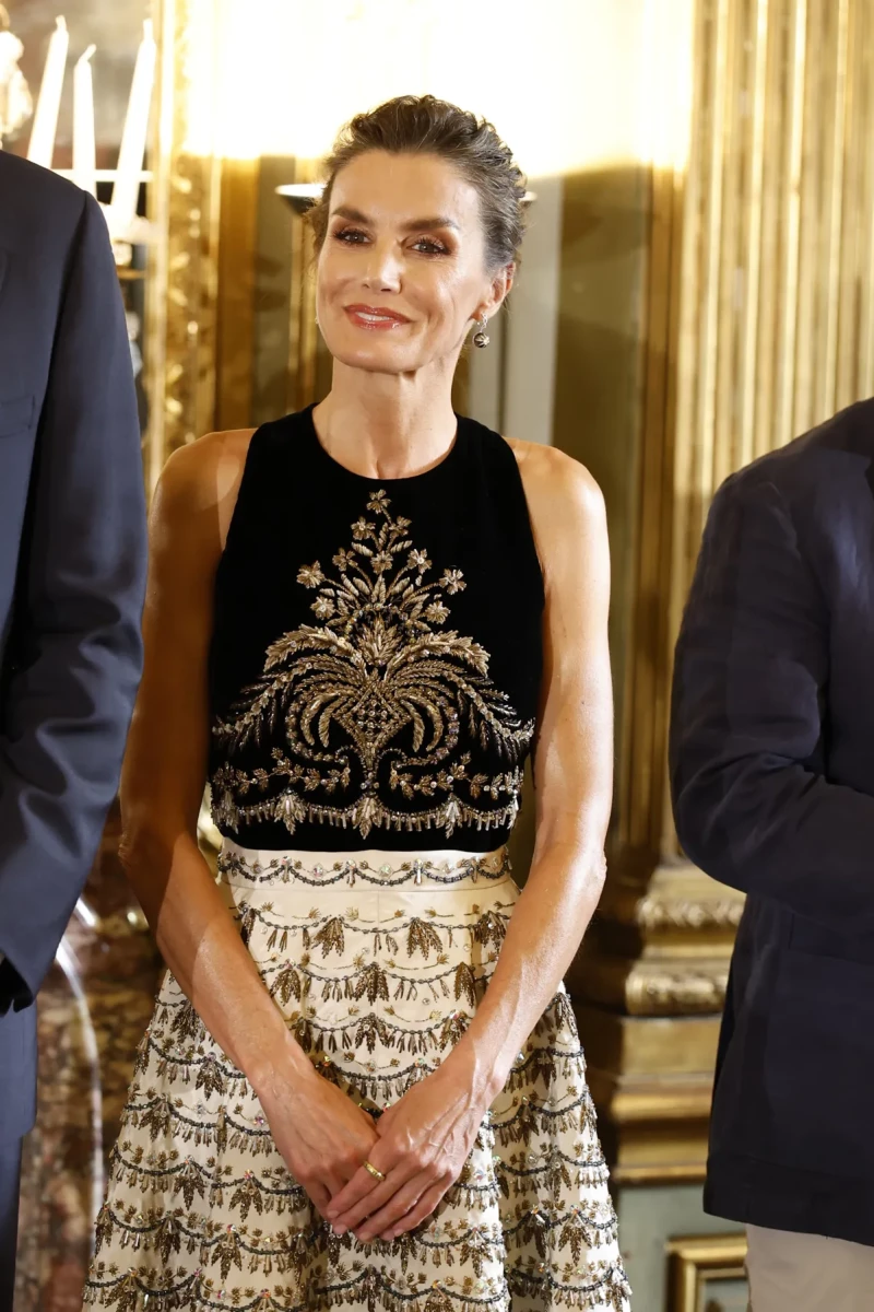 La reina Letizia con un Dior Alta Costura.