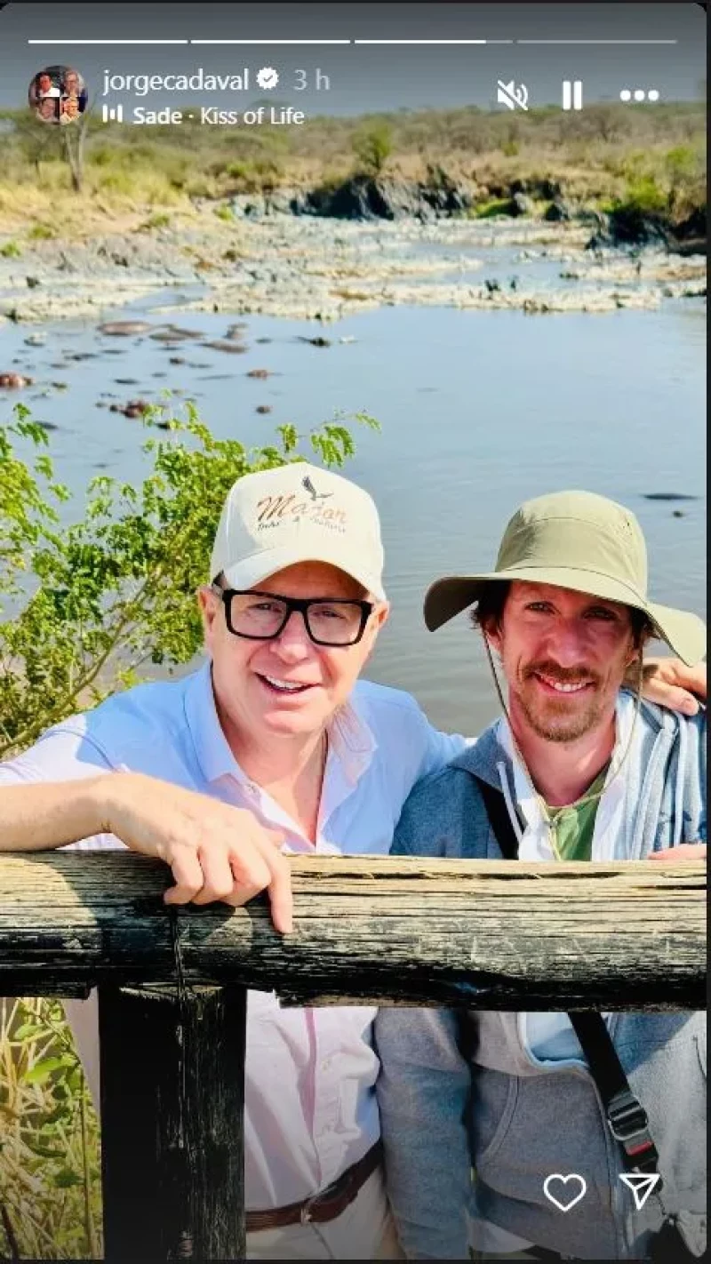 Jorge Cadaval y Ken Appledorn en Tanzania.