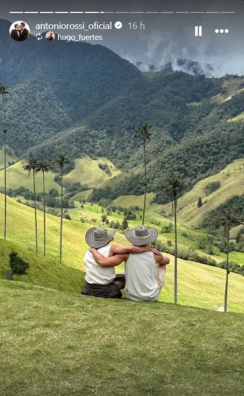 Antonio Rossi y Hugo Fuertes, de luna de miel en Colombia.