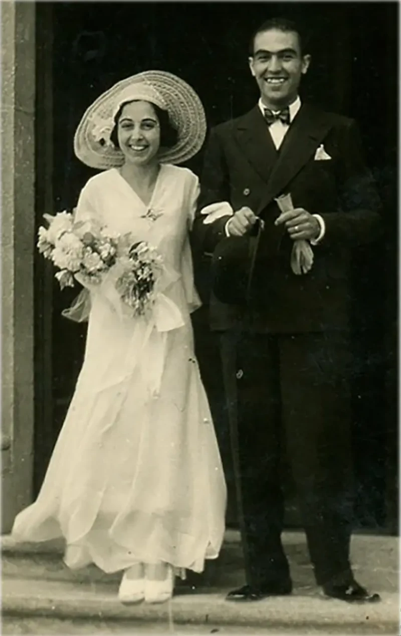 María Branyás el dia de su boda