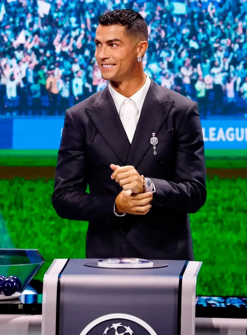 Cristiano en el evento de la Uefa donde recibió el premio