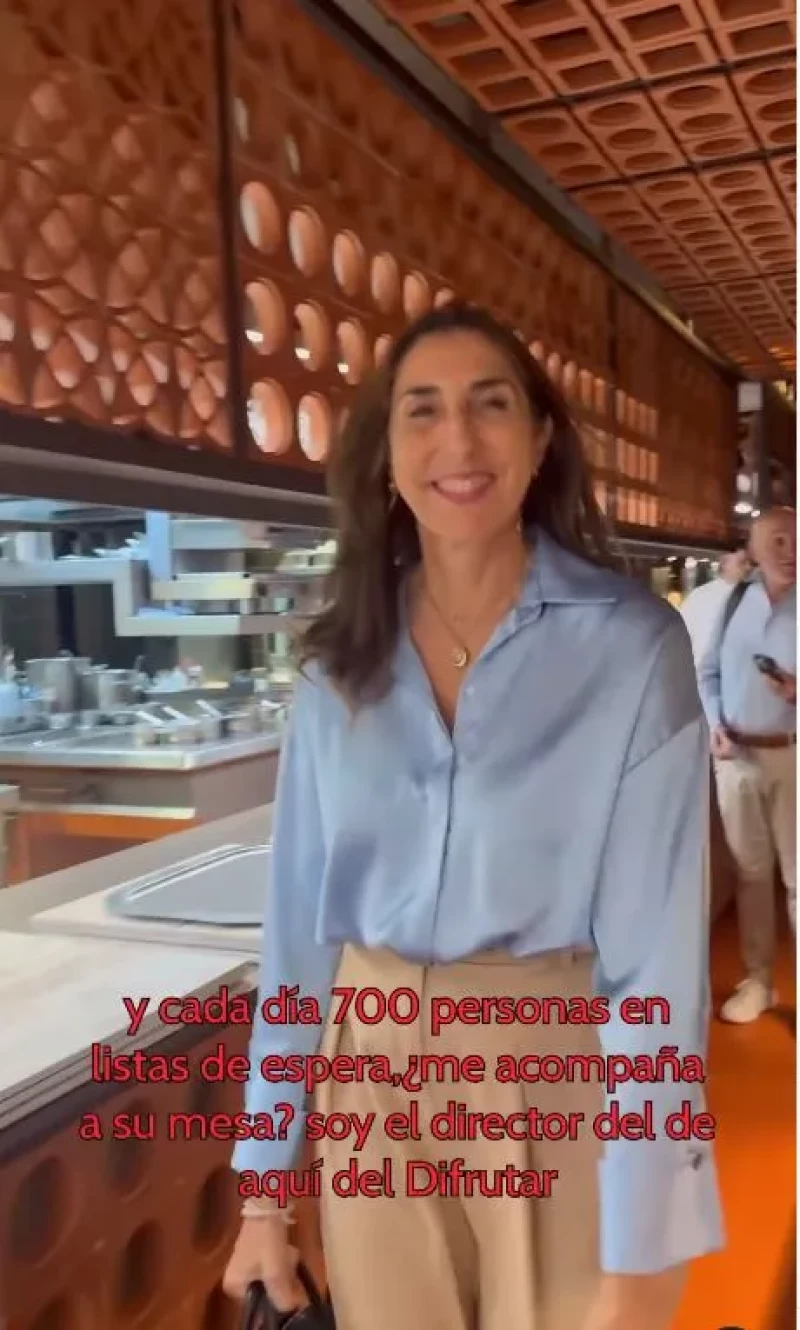 Paz Padilla en el restaurante Disfrutar, en Barcelona.