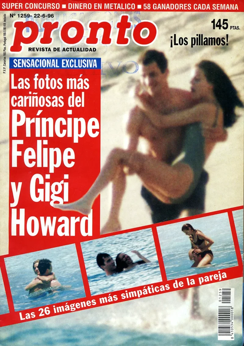 Felipe y Gigi en la portada de la revista Pronto.