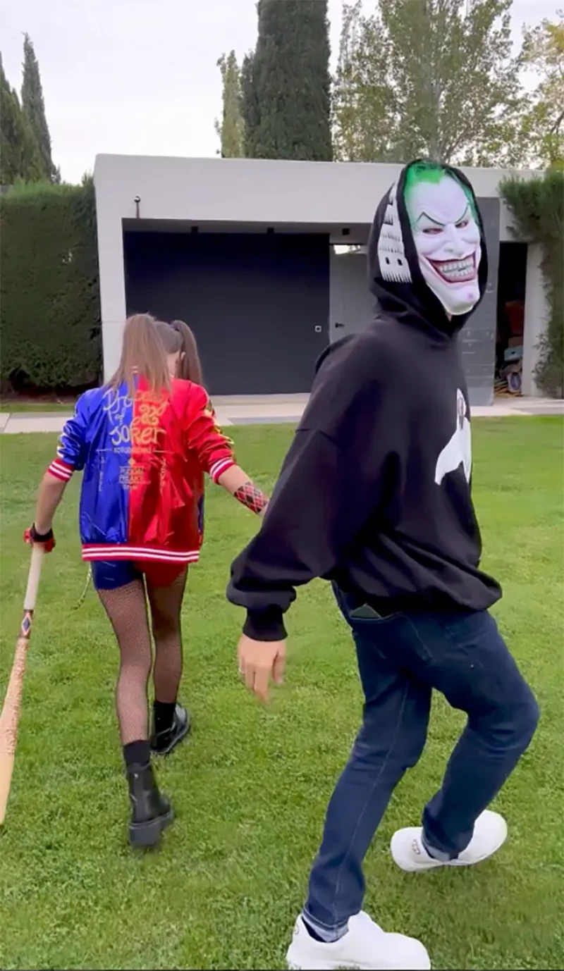 David Bisbal y su hija Ella disfrazados de Joker y Harley Quinn en Halloween