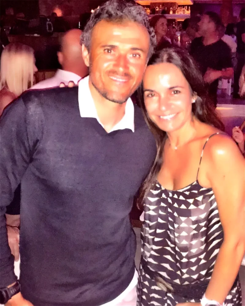 Luis Enrique con su esposa Elena Cullell.