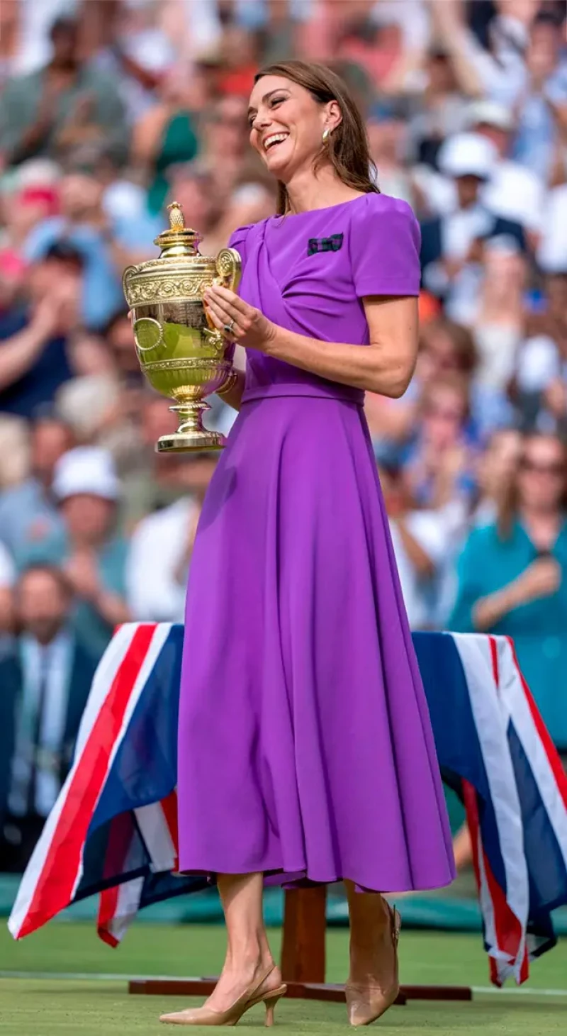 Kate Middleton fue la encargada de entregar el trofeo al campeón de Wimbledon.