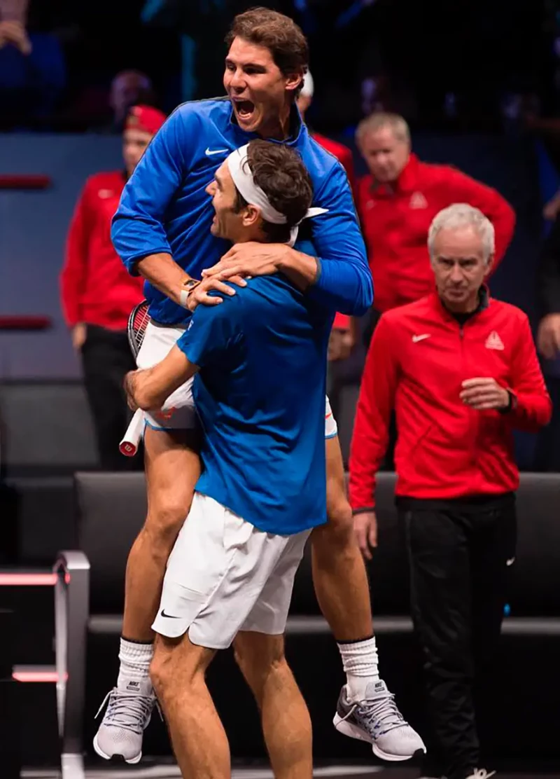 Rafa Nadal y Roger Federer jóvenes.