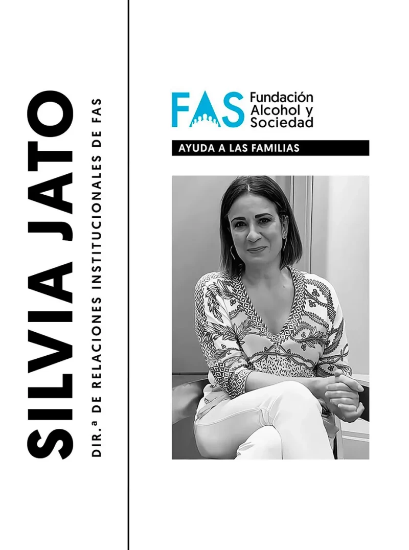 Silvia Jato en un cartel de una iniciativa solidaria.