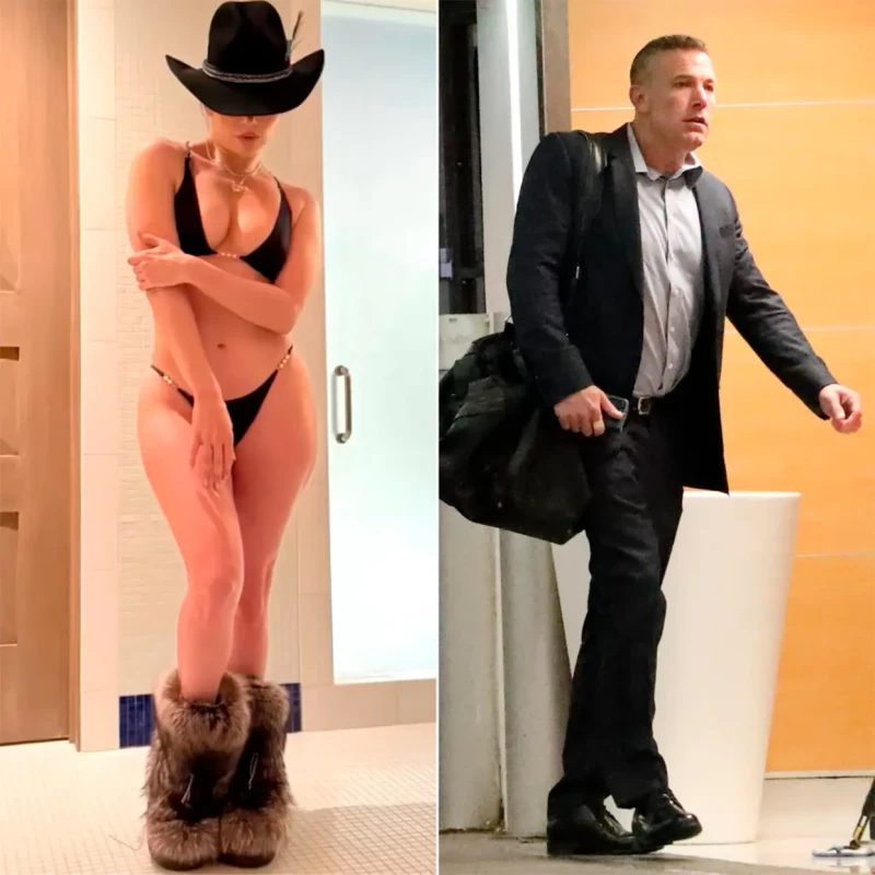 Jennifer Lopez en bikini y Ben Affleck en el aeropuerto.