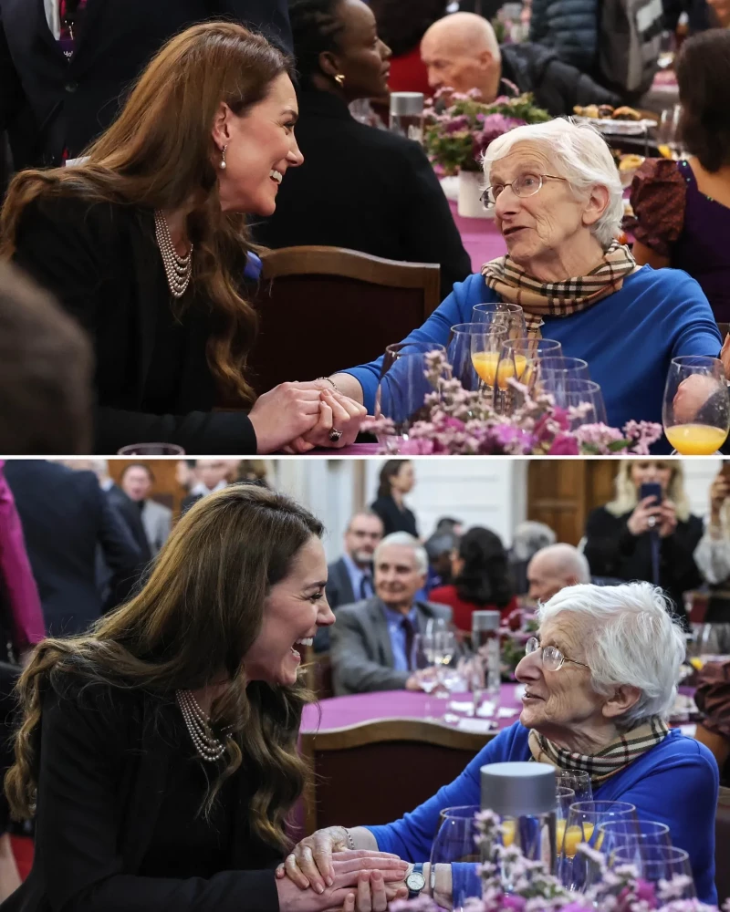 Kate Middleton con Yvonne Bernstein, superviviente del Holocausto.