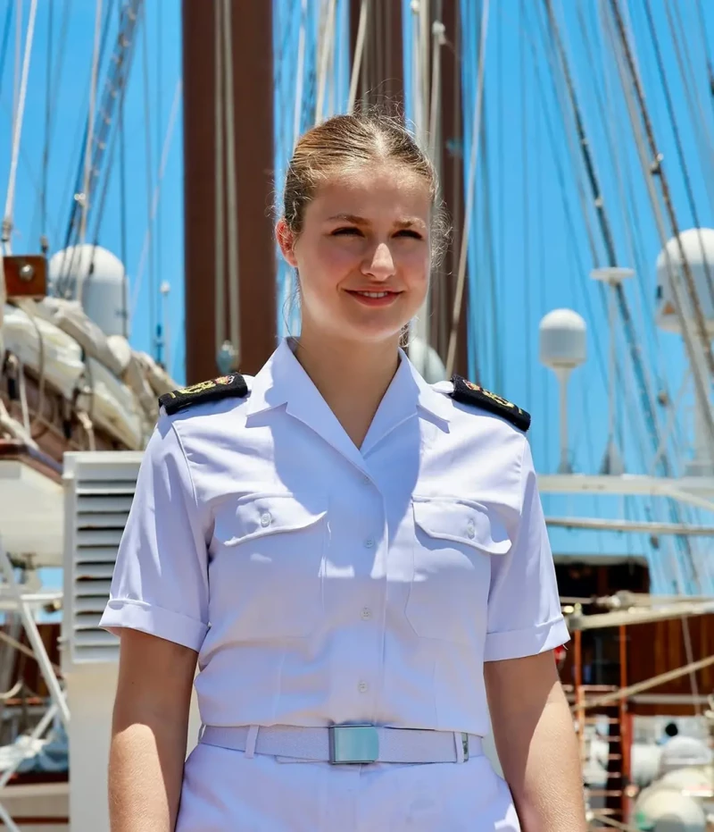 Leonor está feliz a bordo del Elcano.