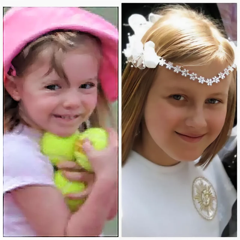 Una foto comparativa de Madeleine McCann y la chica polaca que afirma ser ella.