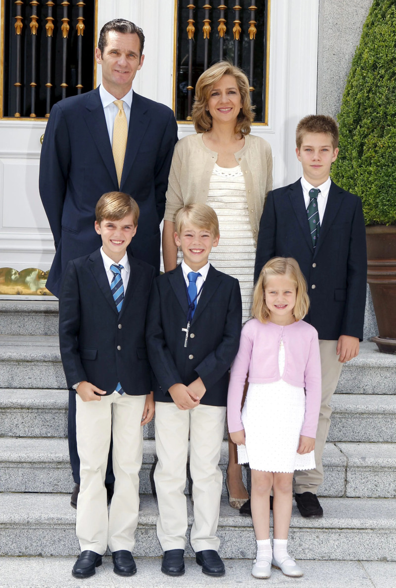 La infanta Cristina con Iñaki Urdangarin y sus hijos, de pequeños.