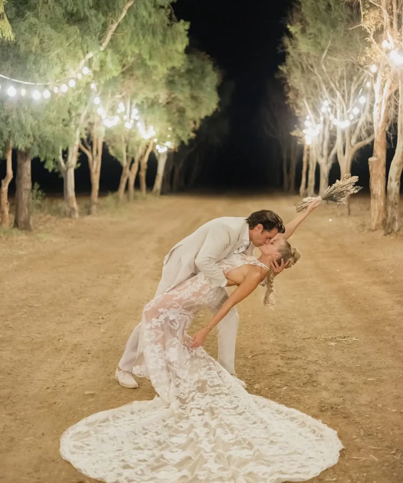 Patricia Montero y Álex Adrover el día de su boda