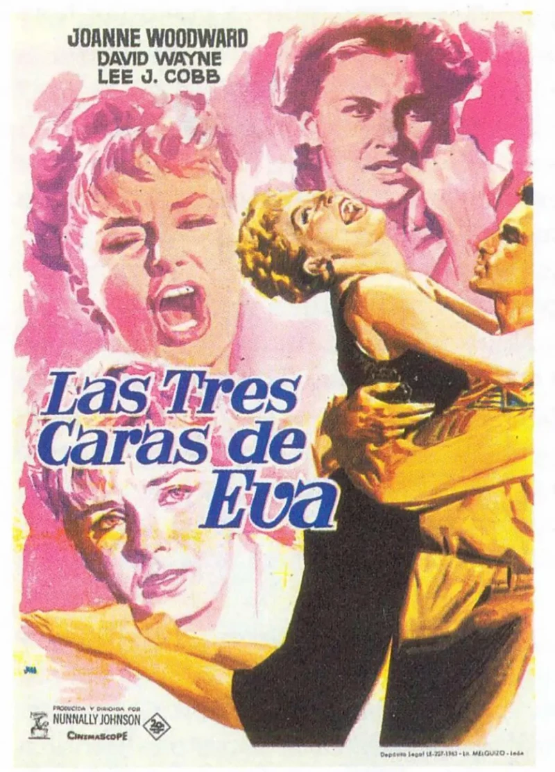 joanne woodward en el cartel de las tres caras de eva