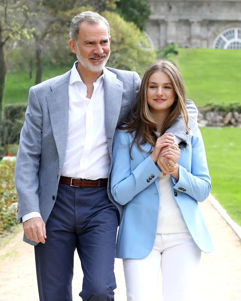 El rey Felipe VI con su hija, la princesa Leonor.