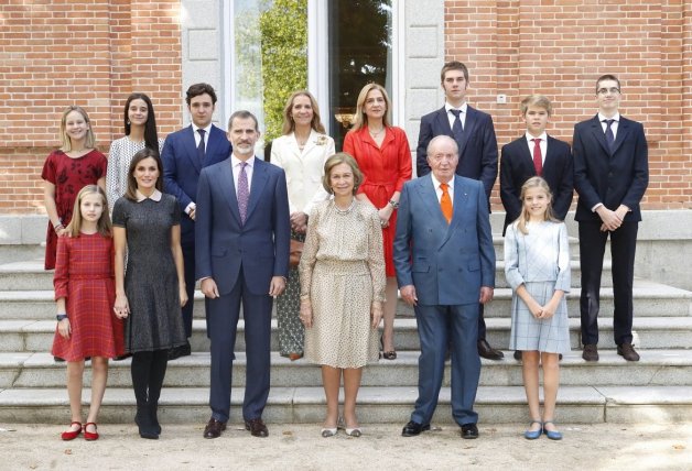 La actual familia del rey, al completo.