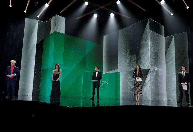 Almodóvar, Penélope, Amenábar, Paz Vega y Bayona fueron los primeros invitados en aparecer en la gala para otorgar los premios técnicos.