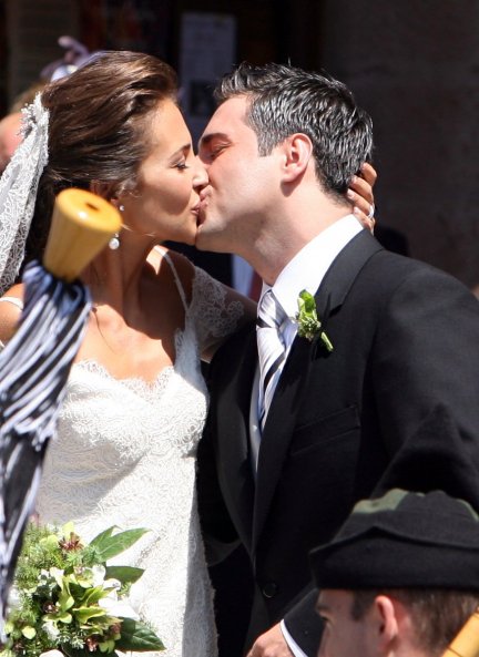 Paula Echevarría y David Bustamante, el día de su boda, en 2006.