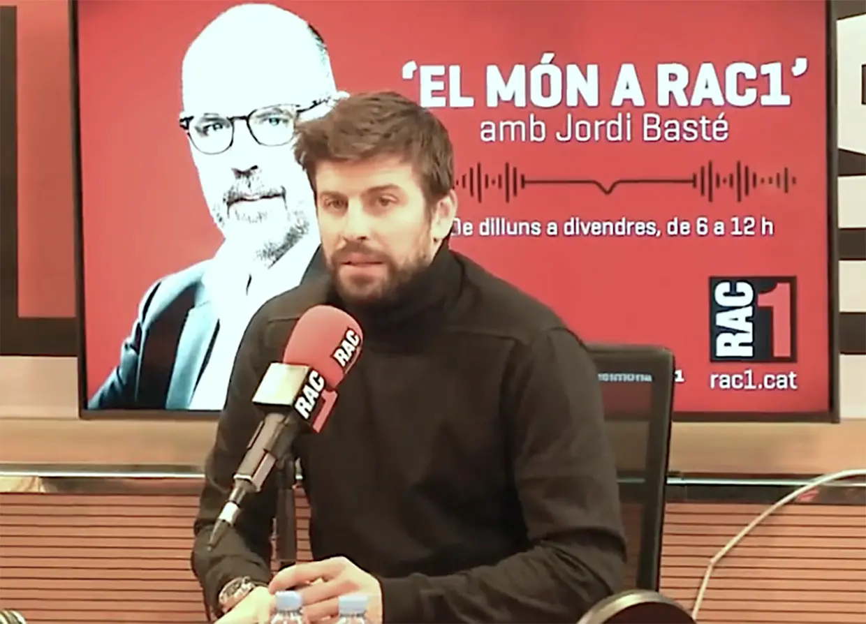 Gerard Piqué durante una entrevista en la radio.