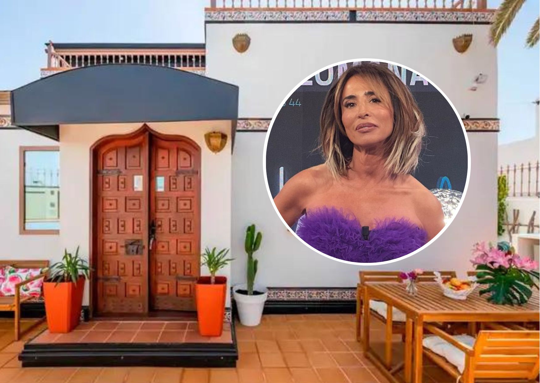 La fachada de la casa de María Patiño en Fuerteventura.