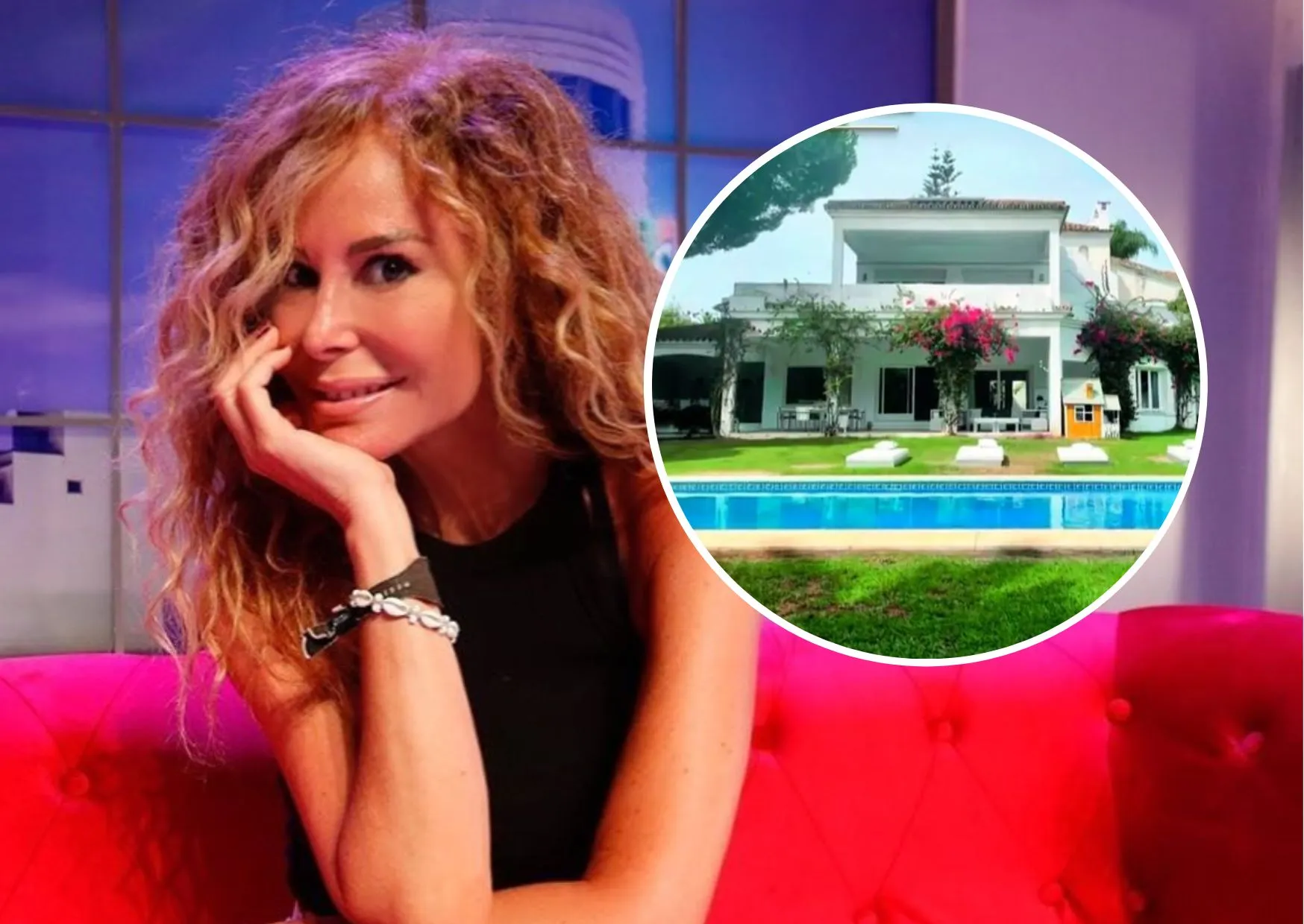 Lara Dibildos ha vendido su casa de Marbella. Fotos: redes sociales y 'TardeAR'.