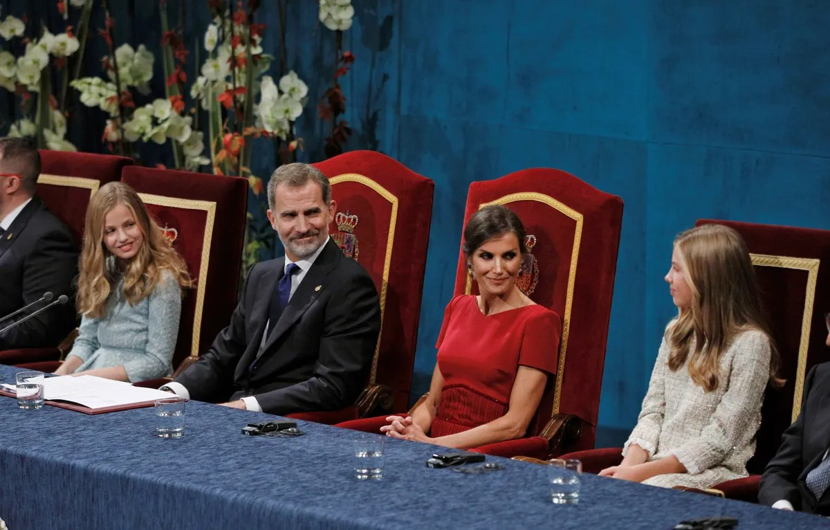 La familia real en los premios Princesa de Asturias, en 2019.