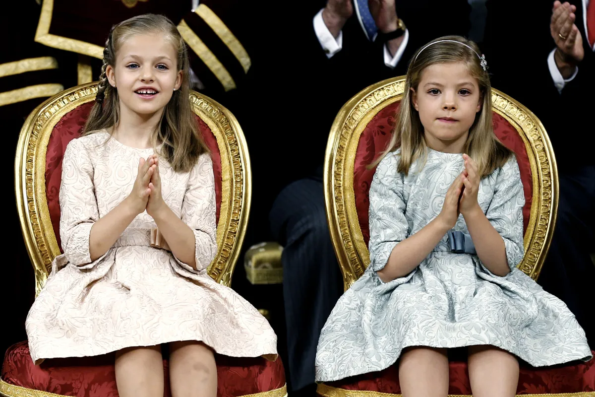 La princesa Leonor y la infanta Sofía en 2014.