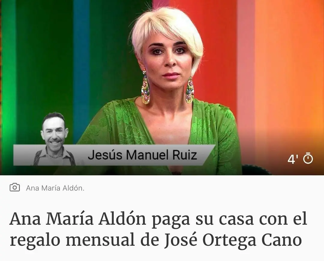 Ana María Aldón - Ana María Aldón acusación económica - Ana María Aldón artículo acusatorio.