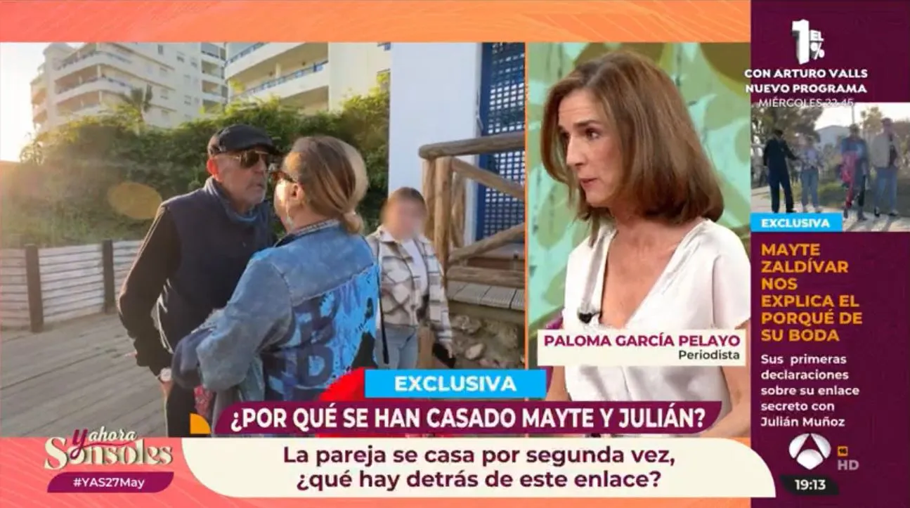 En 'Y ahora, Sonsoles' hablan de la boda de Julián Muñoz y Mayte Zaldívar.