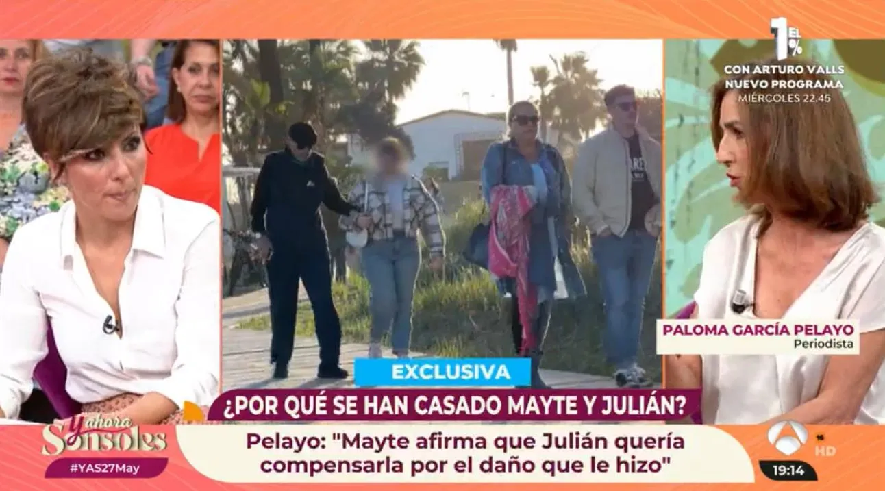 En 'Y ahora, Sonsoles' hablan de la boda de Julián Muñoz y Mayte Zaldívar.