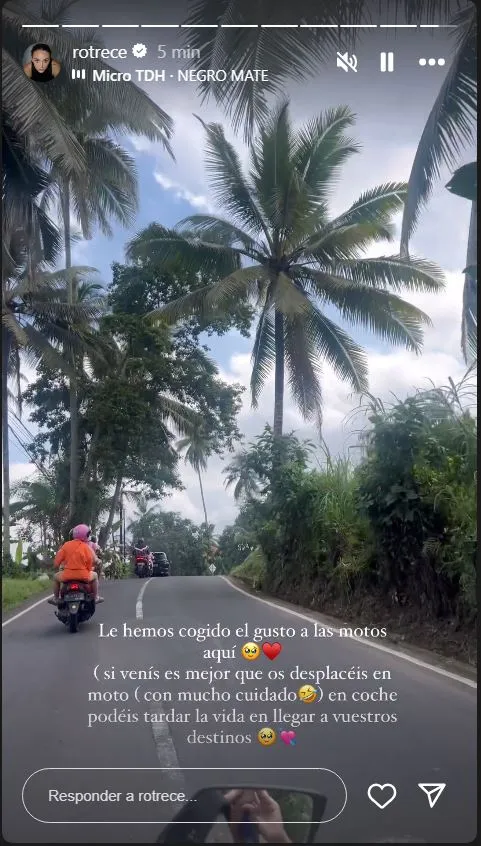 Rocío Flores en Bali.