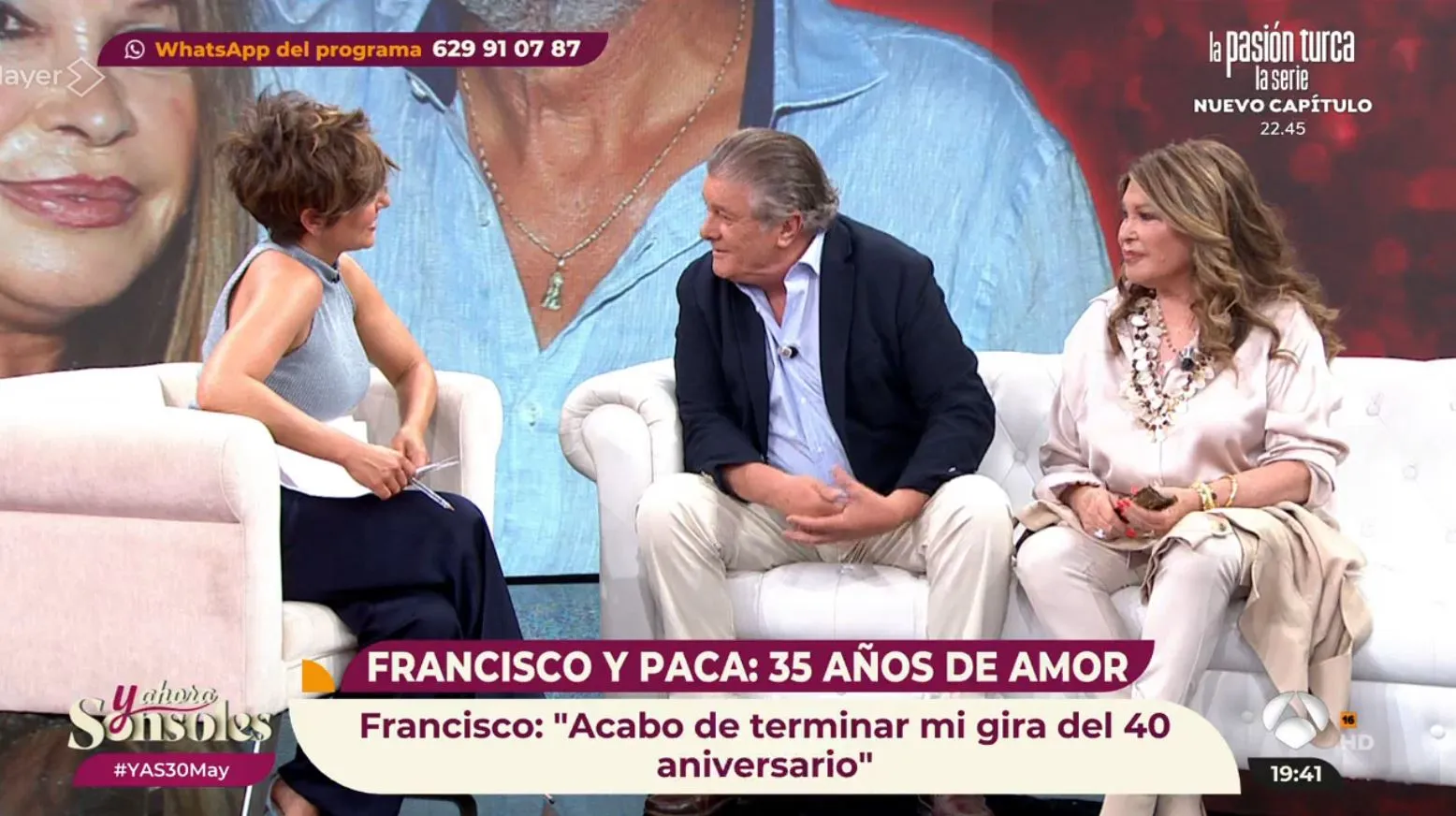 Francisco y su mujer, Paca, en 'Y ahora, Sonsoles'.