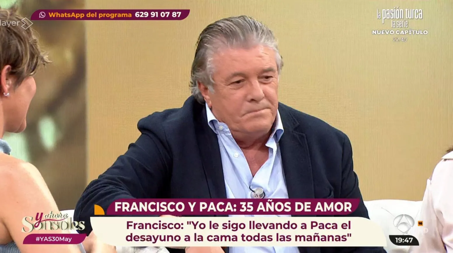 Francisco y su mujer, Paca, en 'Y ahora, Sonsoles'.