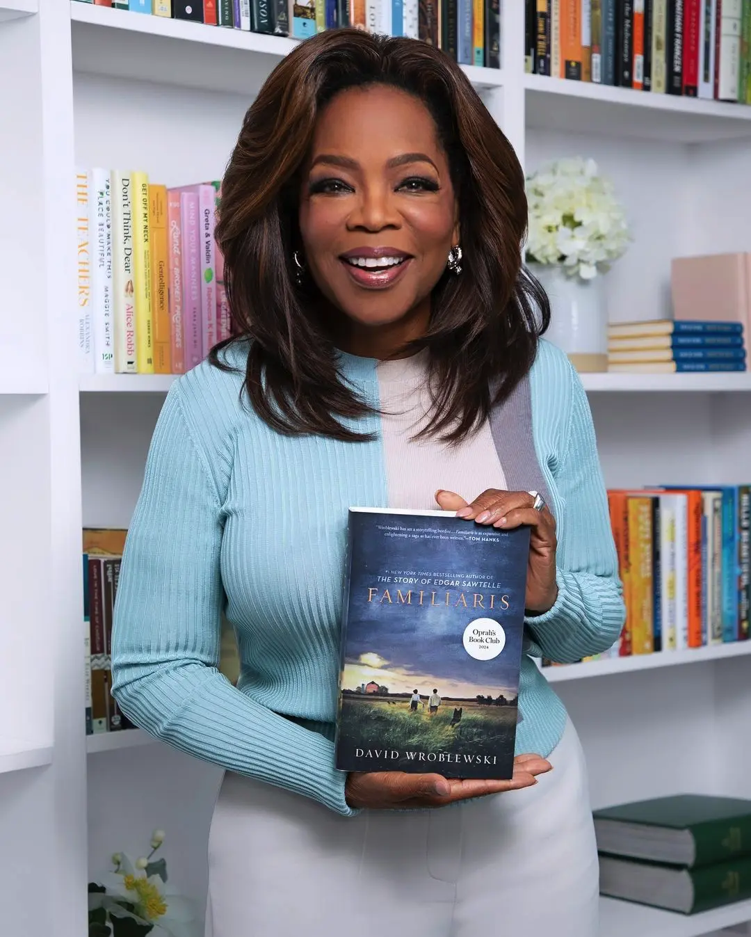 Oprah colgó la reseña literaria del libro que debía comentar en el programa de televisión.