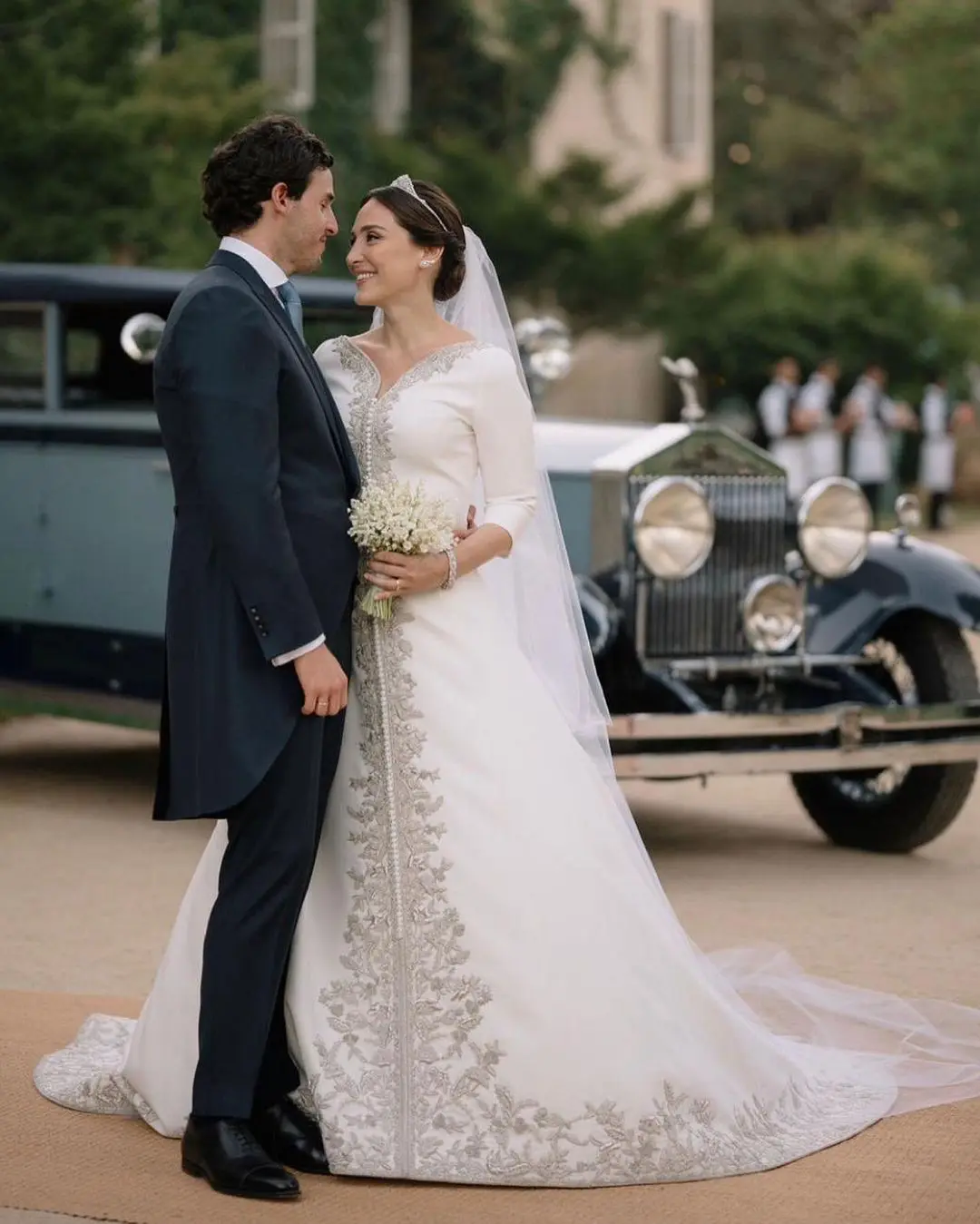 Imagen de los novios el día de su boda.