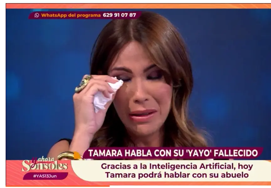 Tamara llora y se emociona al escuchar de nuevo "la voz de su abuelo".