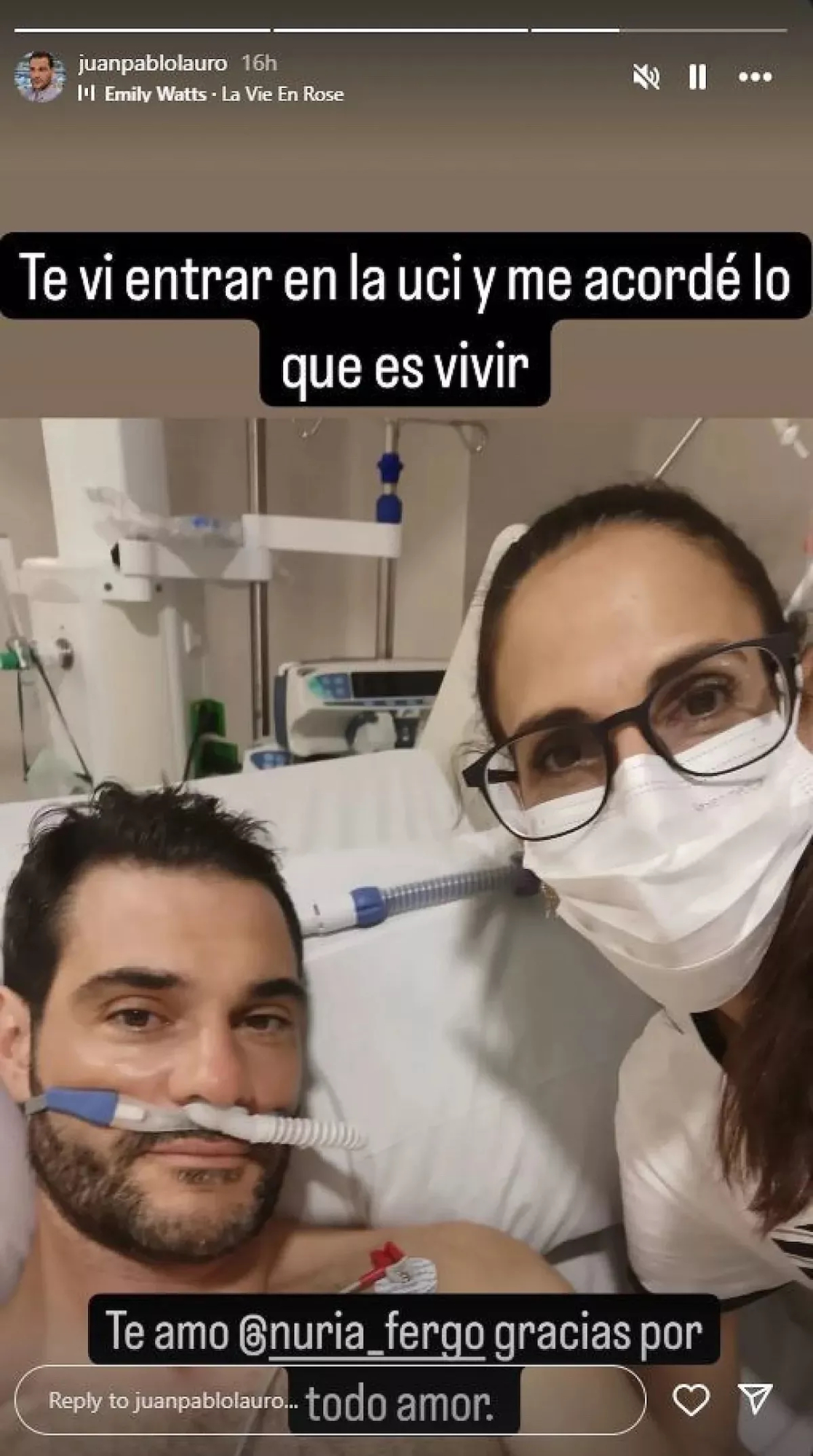 Nuria Fergó ha estado al lado de su pareja, Juan Pablo Lauro.