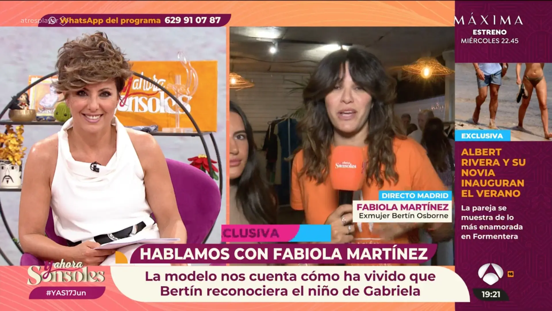 Sonsoles Ónega y Fabiola Martínez en 'Y ahora Sonsoles'.