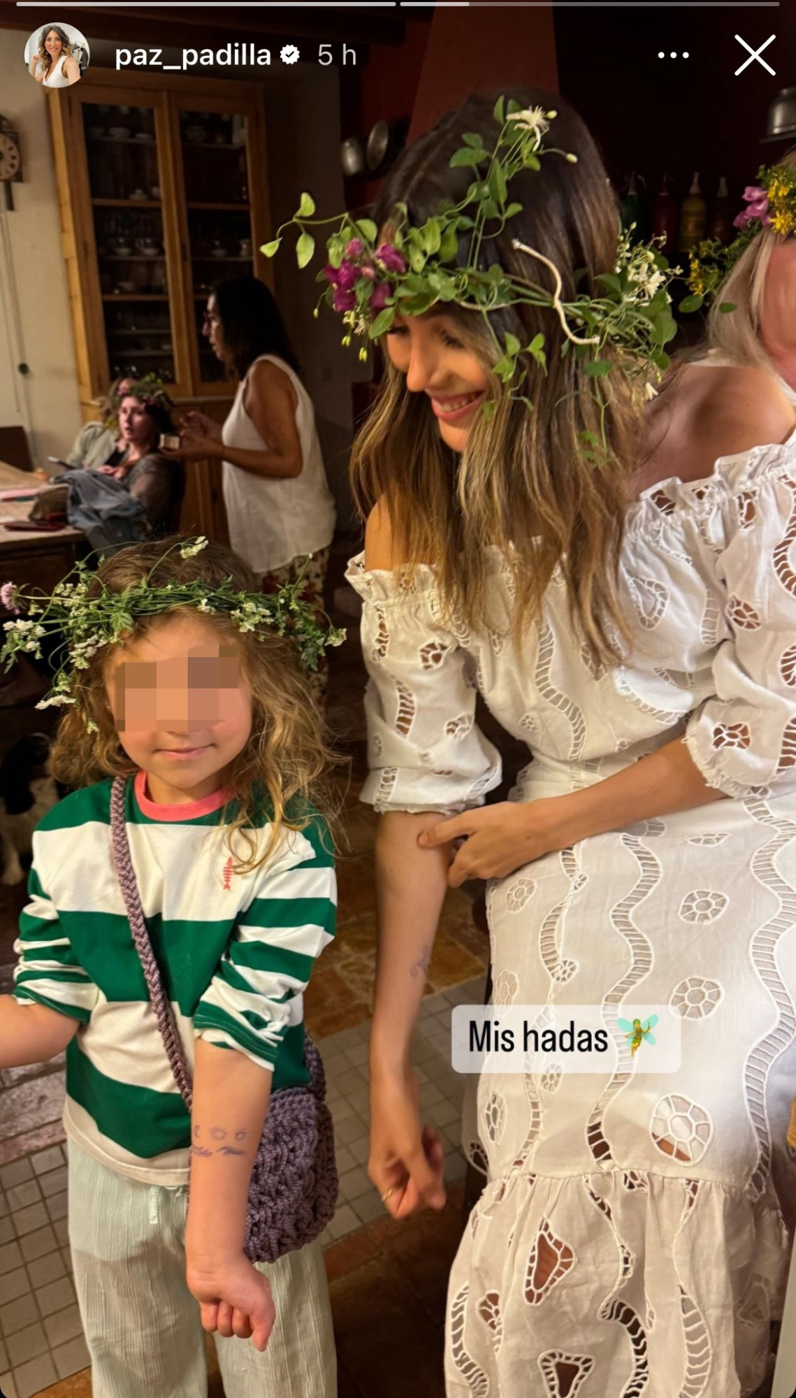 Anna Ferrer también ha disfrutado de la tradición junto a su madre y su familia