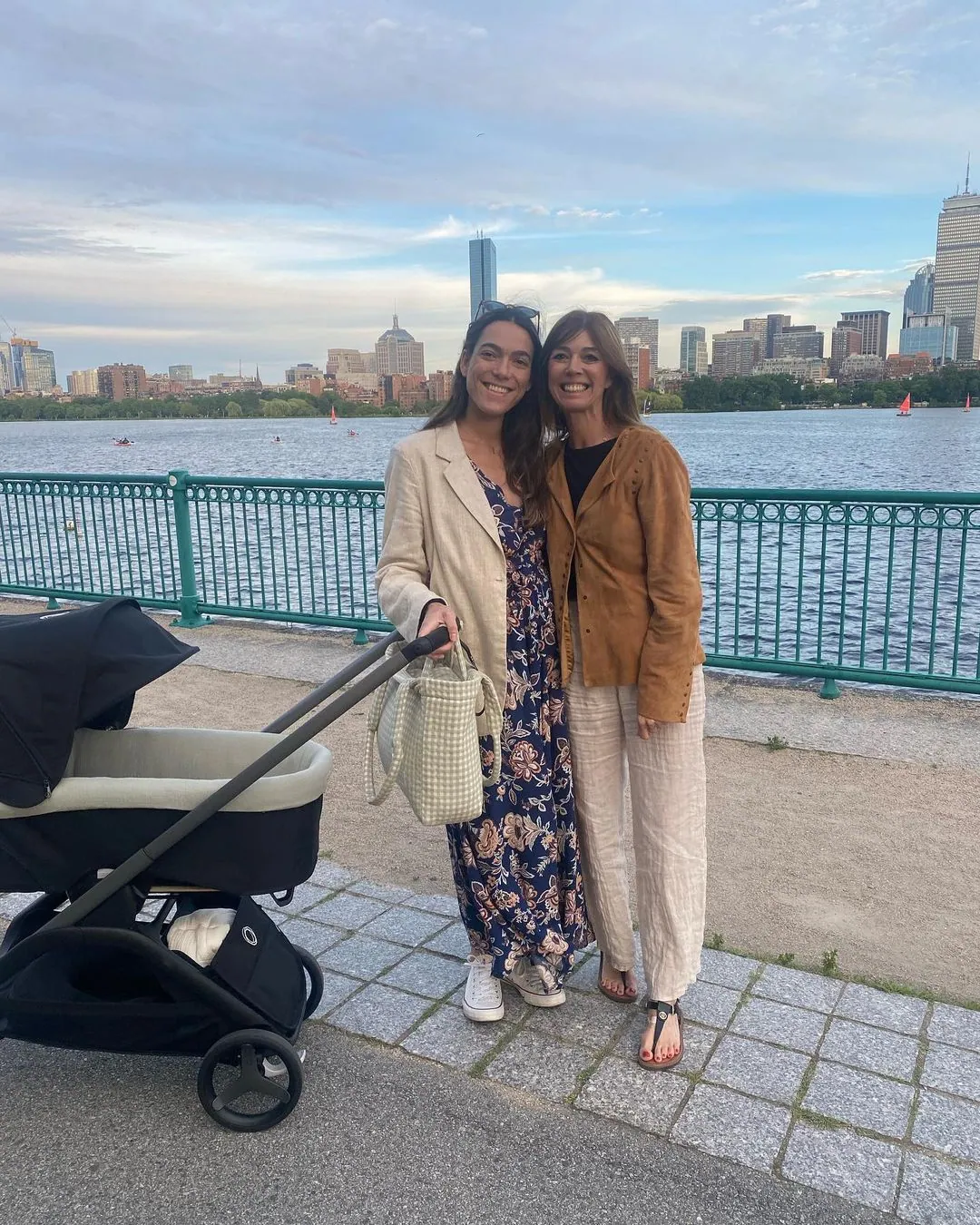 Eva ha visitado a su hija y al bebé en Estados Unidos.