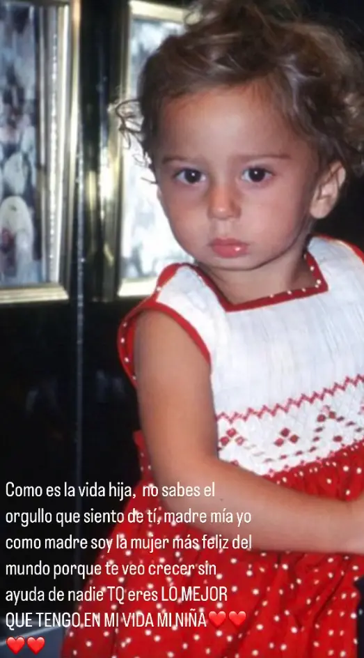 Belén Esteban comparte esta inédita imagen de Andrea cuando era pequeña.