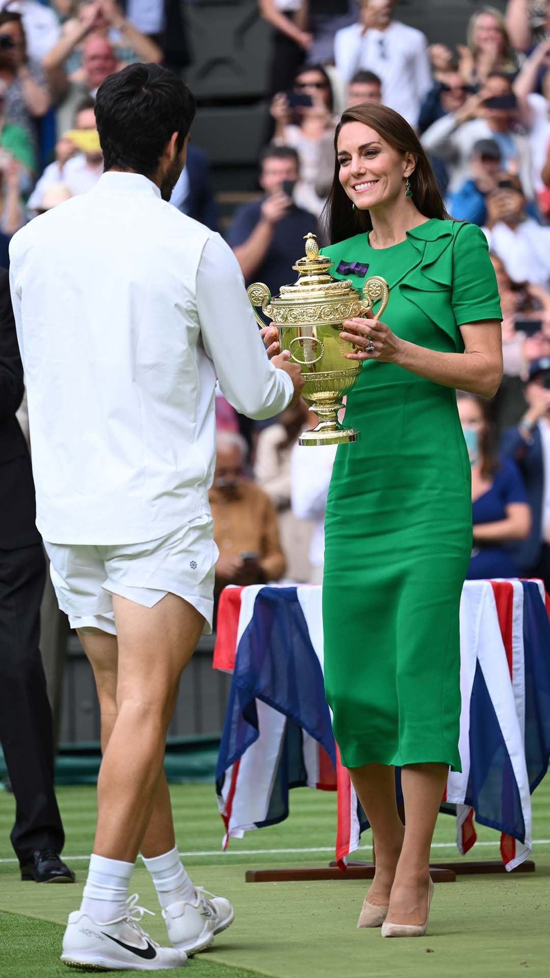 La Princesa de Gales entregó el año pasado la copa a Alcaraz