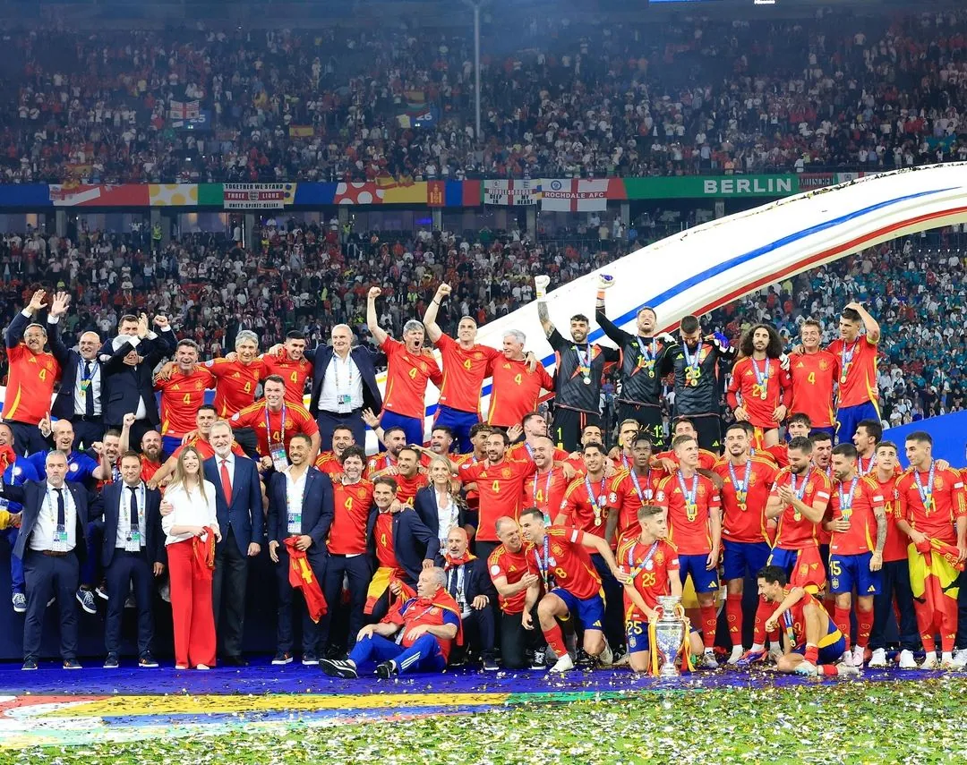 Imagen que la Casa Real ha comapartido en sus redes sociales para felicitar a la selección.